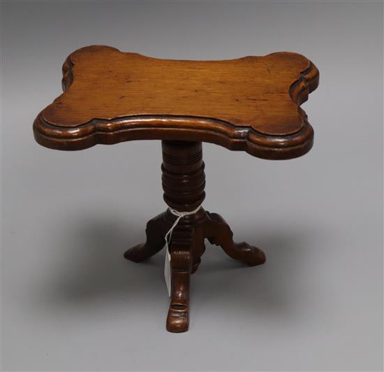 A miniature oak table